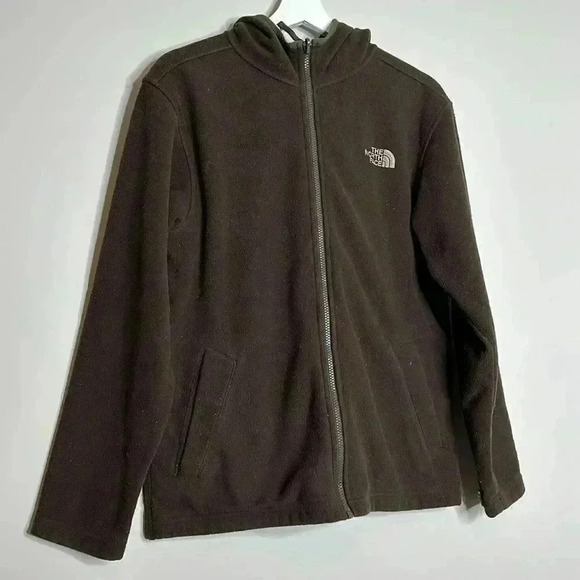 The North Face Boys XL Brown Fleece Full Zip Jacket - Picture 2 of 5